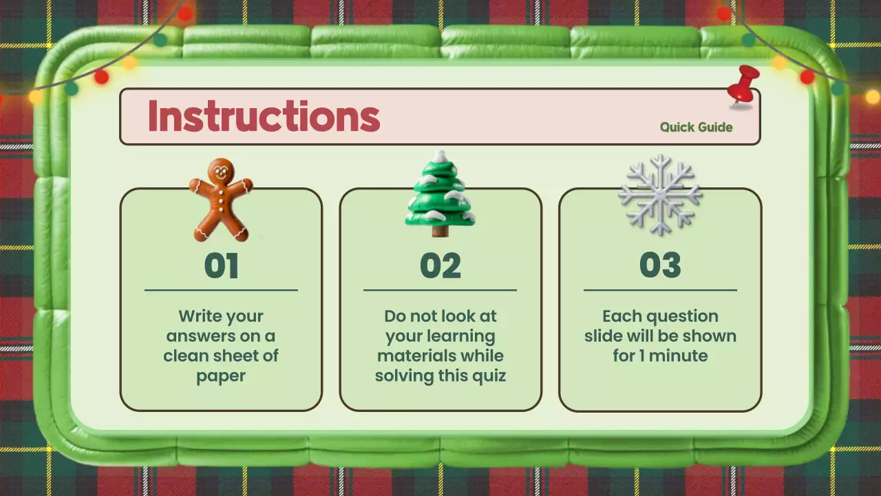 Red Traditional Christmas Quiz Guide Presentation