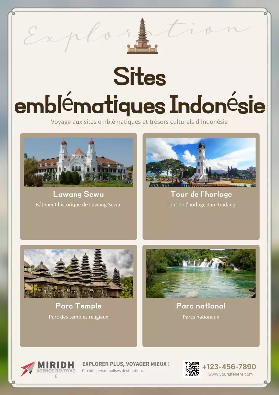 annonce de voyage classique beige