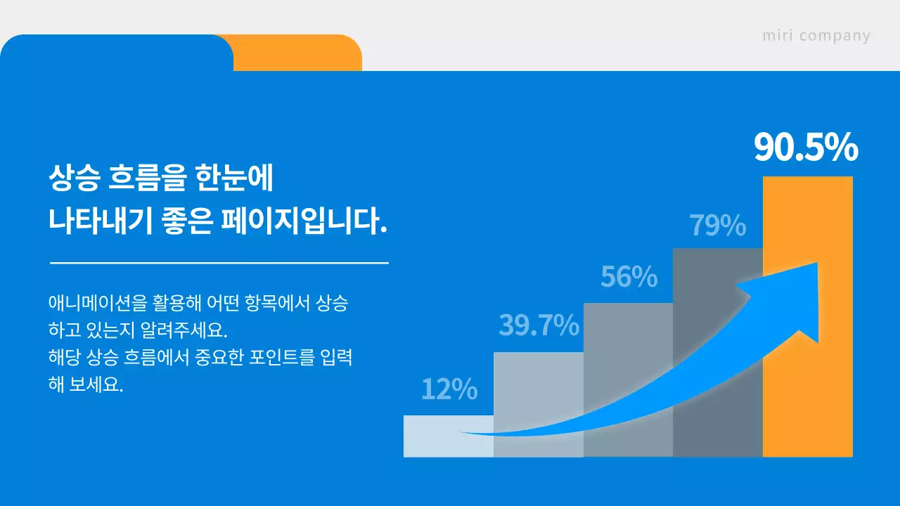 파랑 모던 비즈니스 보고서
