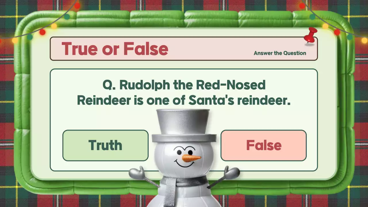 Red Traditional Christmas Quiz Guide Presentation