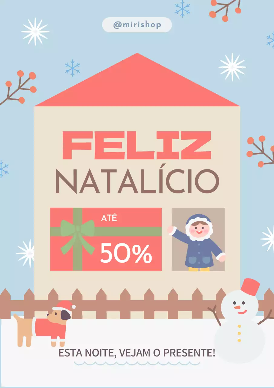 Ofertas de Natal acolhedoras em azul claro
