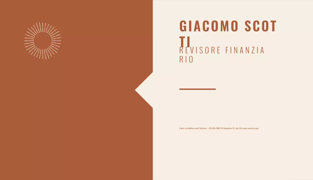 biglietto da visita moderno marrone