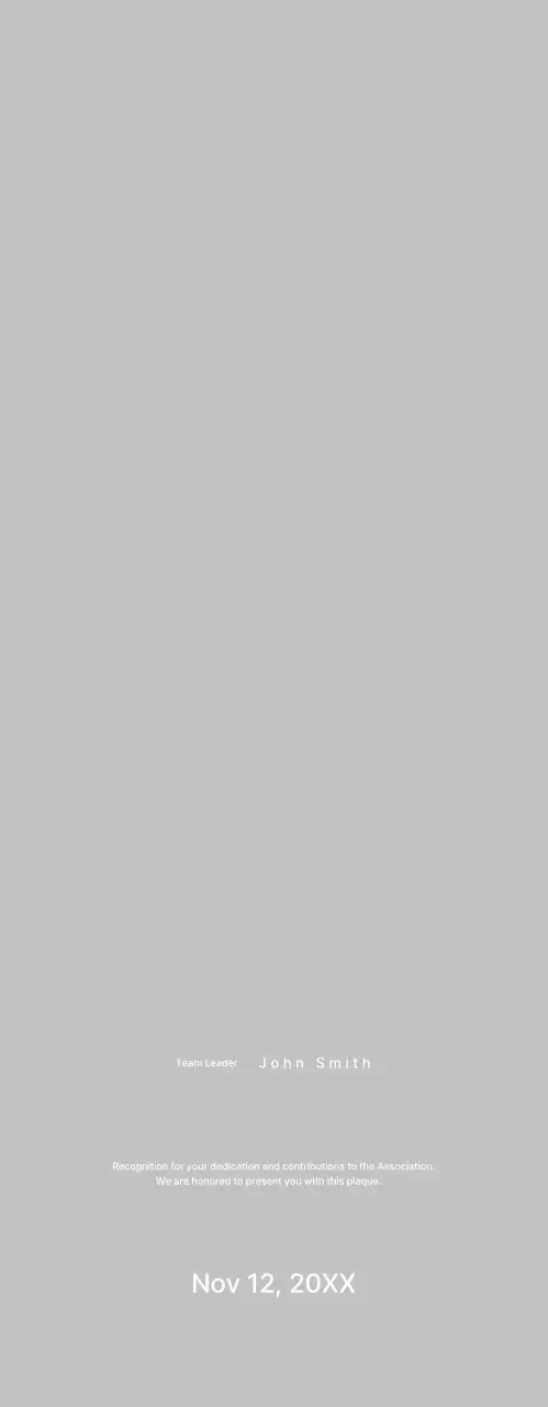 Placa de apreciação Gold Neat