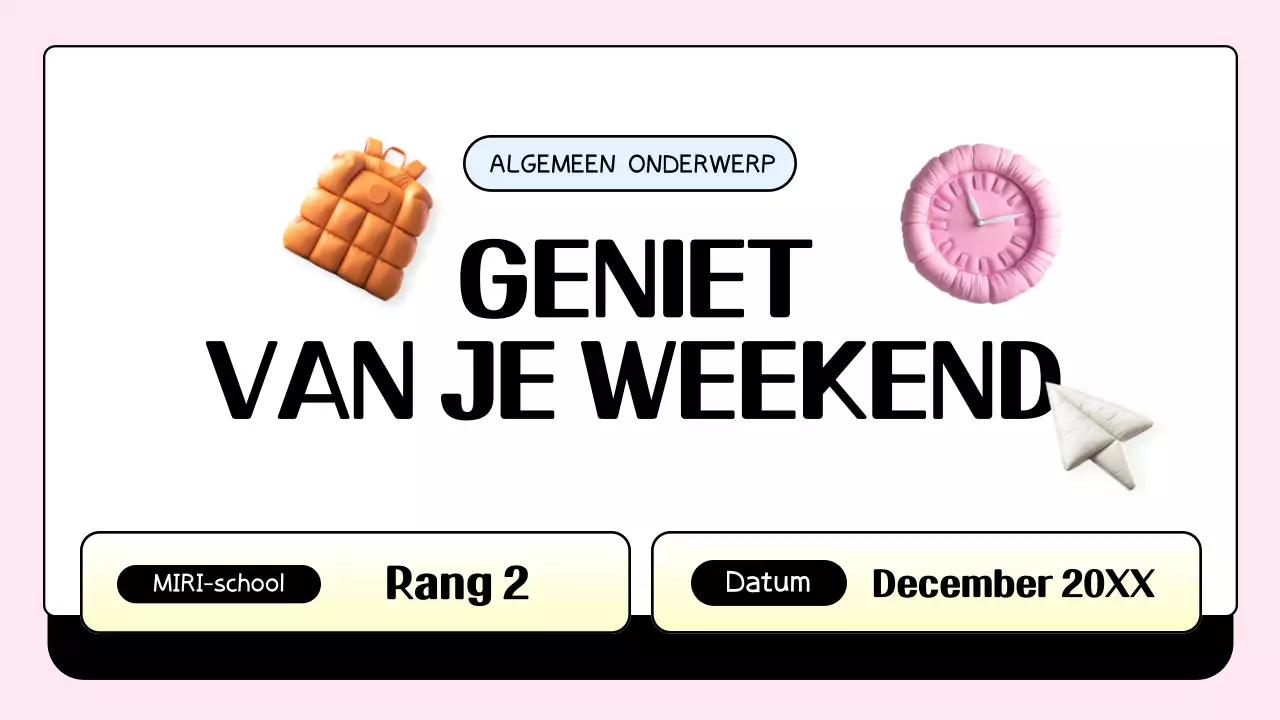 roze trendy klassenagenda planner