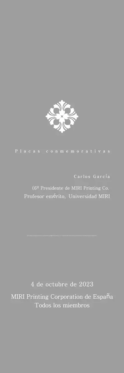 Placa clásica por encargo con motivo