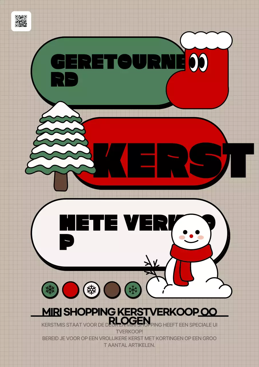 Groen Retro Kerstverkoop