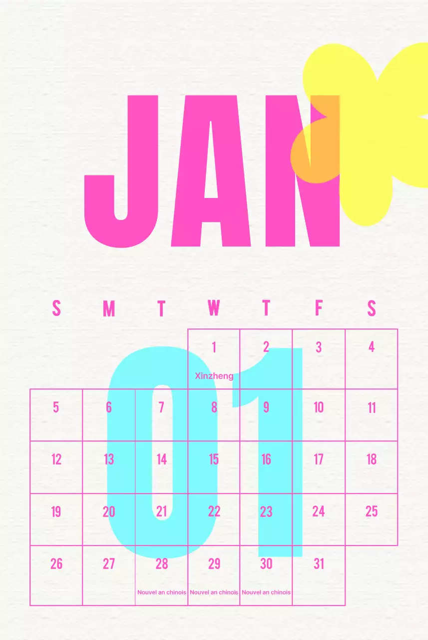 Calendrier Vintage Celebrate Blue