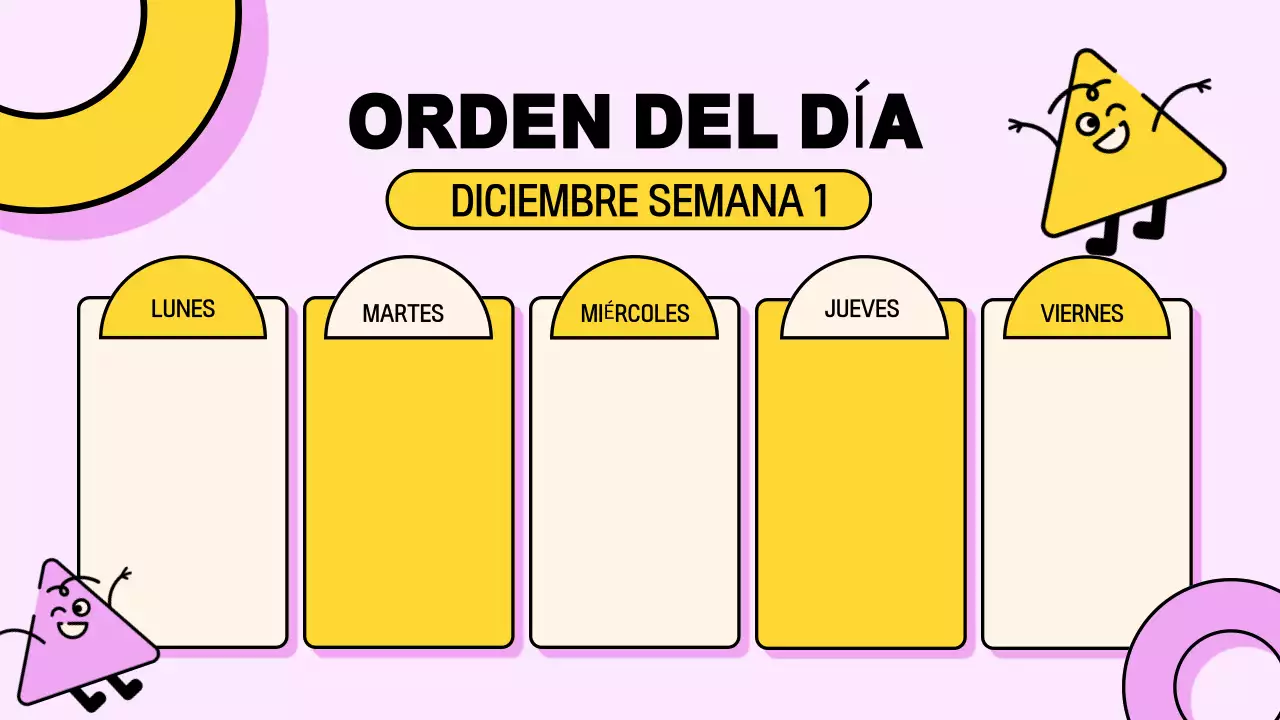 Pink Yellow Playful Class Agenda Presentación