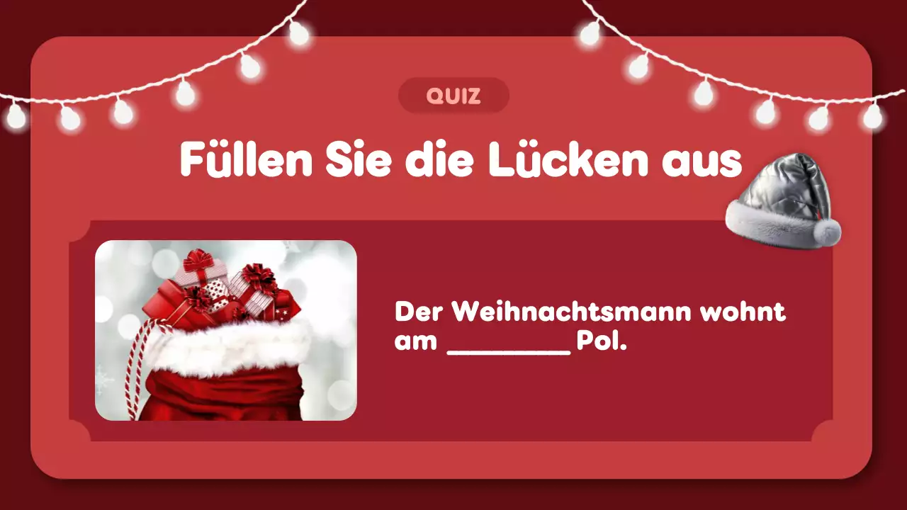rot trendy weihnachten quiz layout