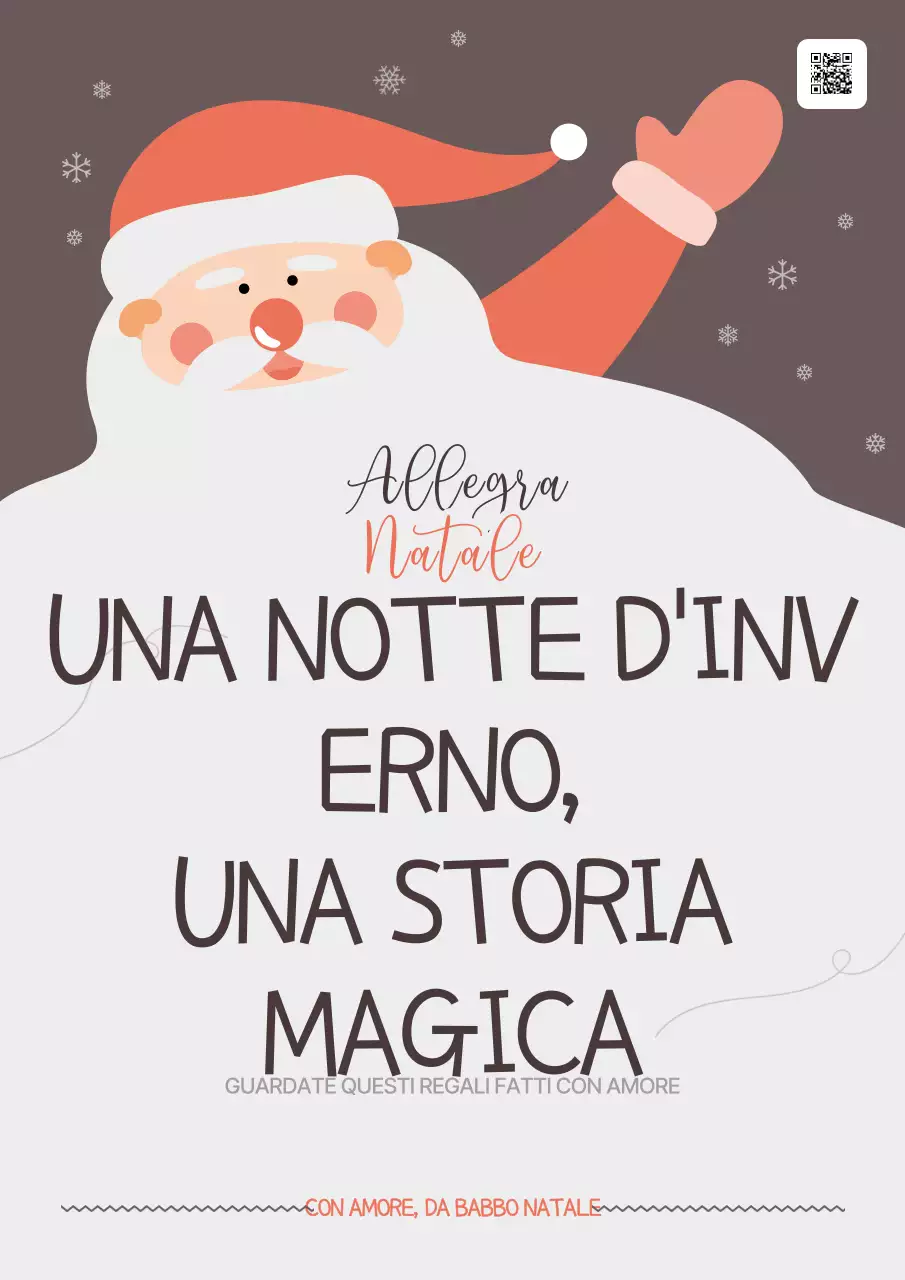 Biglietto di Natale marrone accogliente