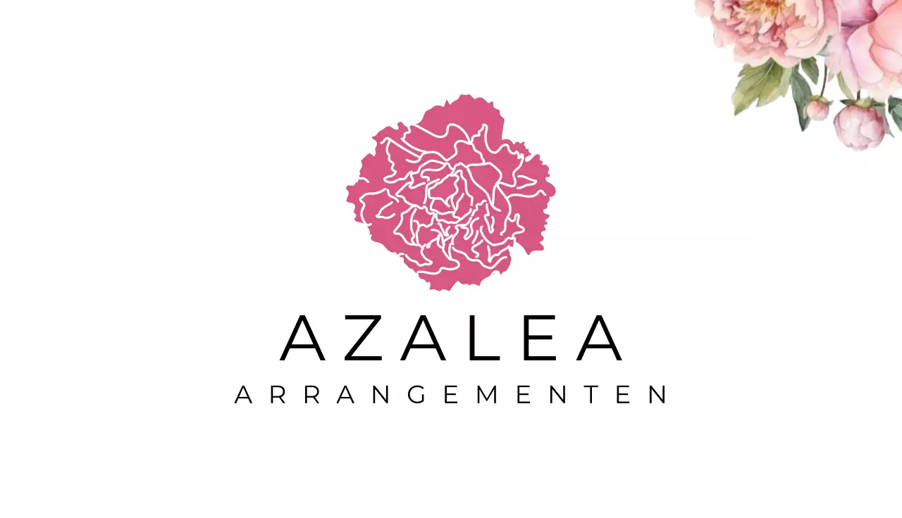 roze elegant bloemen visitekaartje