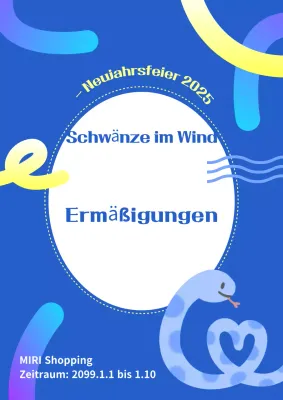 Werbung für einen Blue-Pop-Verkauf