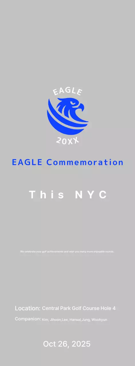 Blue Basic Golf Commemorative