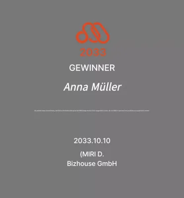 Grey Simple Awards Auflistung