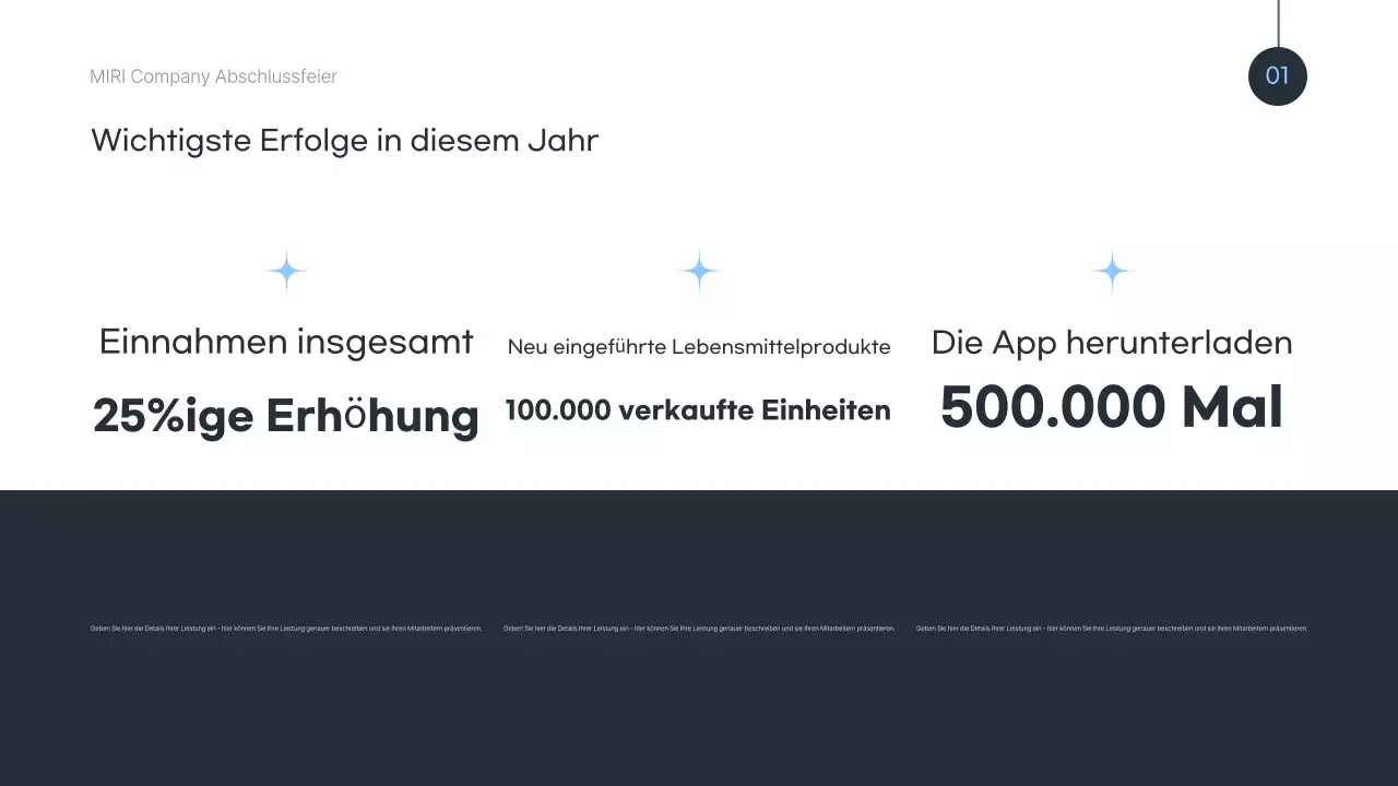 Das Ende des Jahres in blau modern feiern