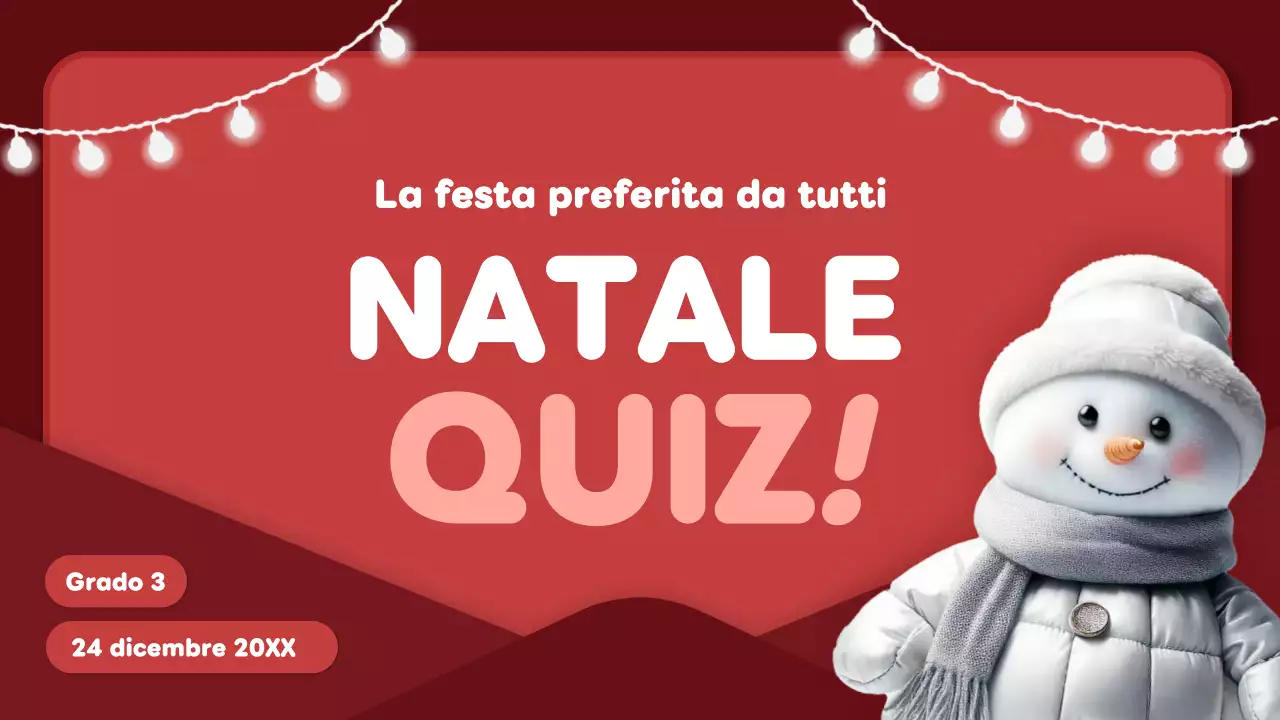layout del quiz natalizio rosso di tendenza