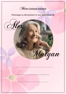 invitation à la retraite rose et élégante