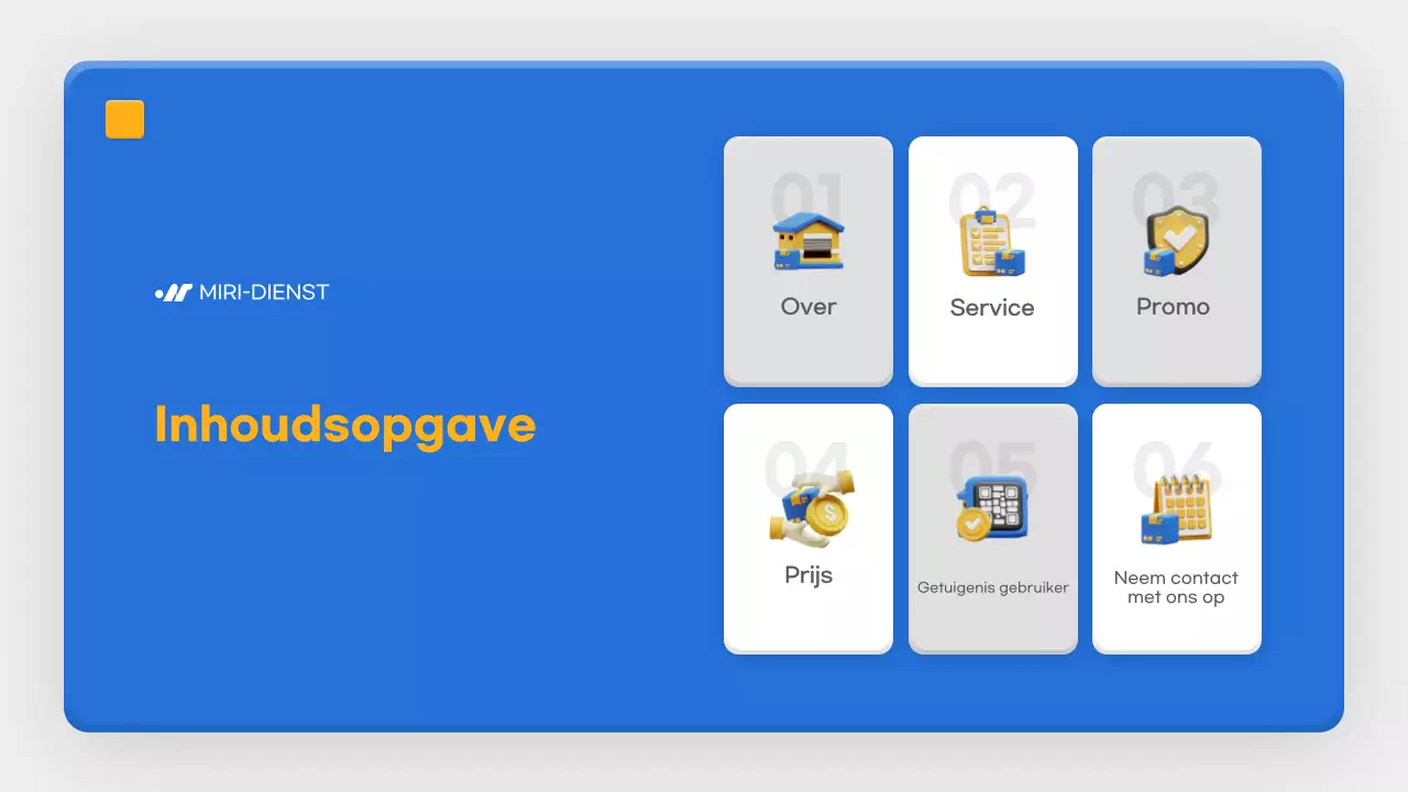 blauw modern leveringsbericht