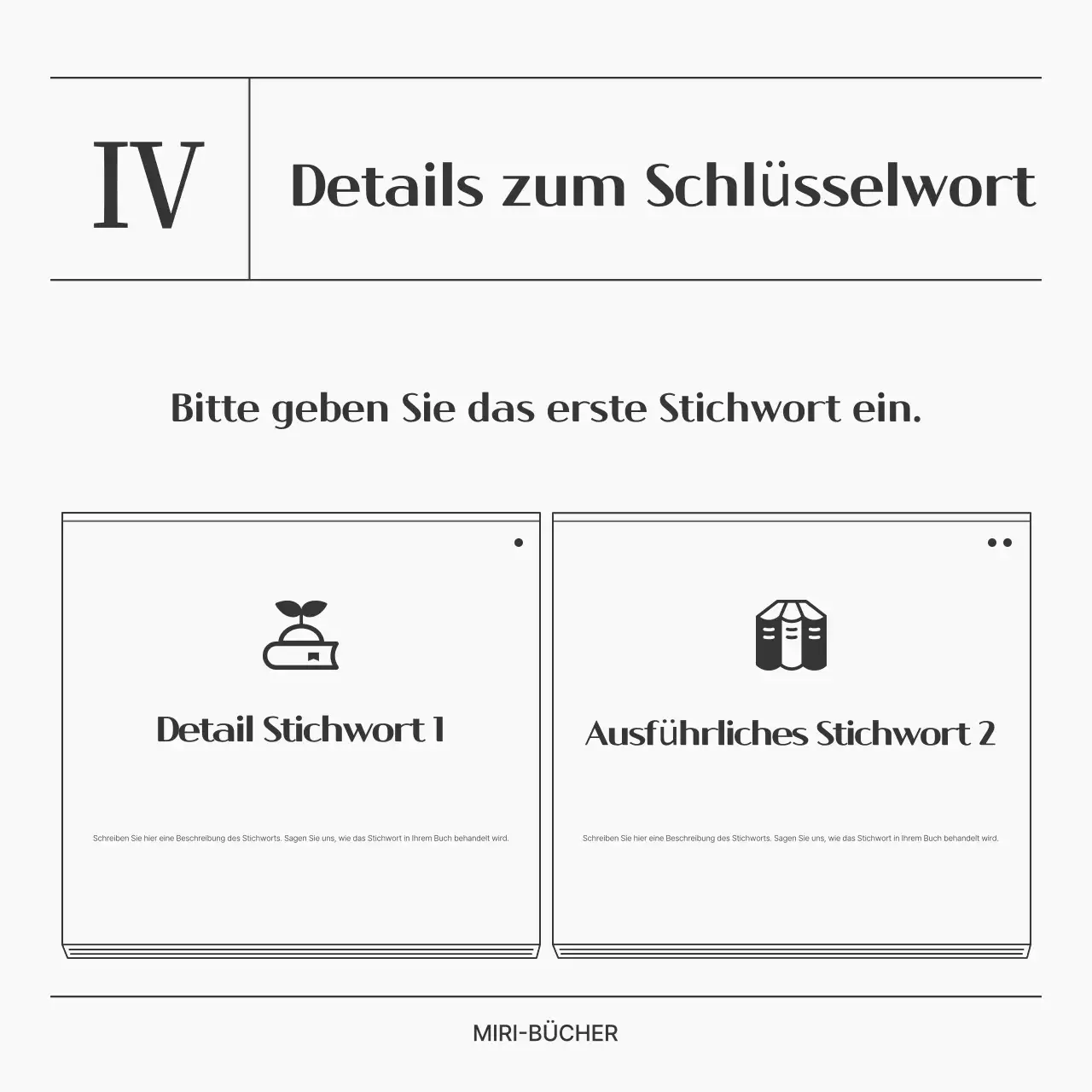 Eine einfache Buchzusammenfassung in schwarz-weiß