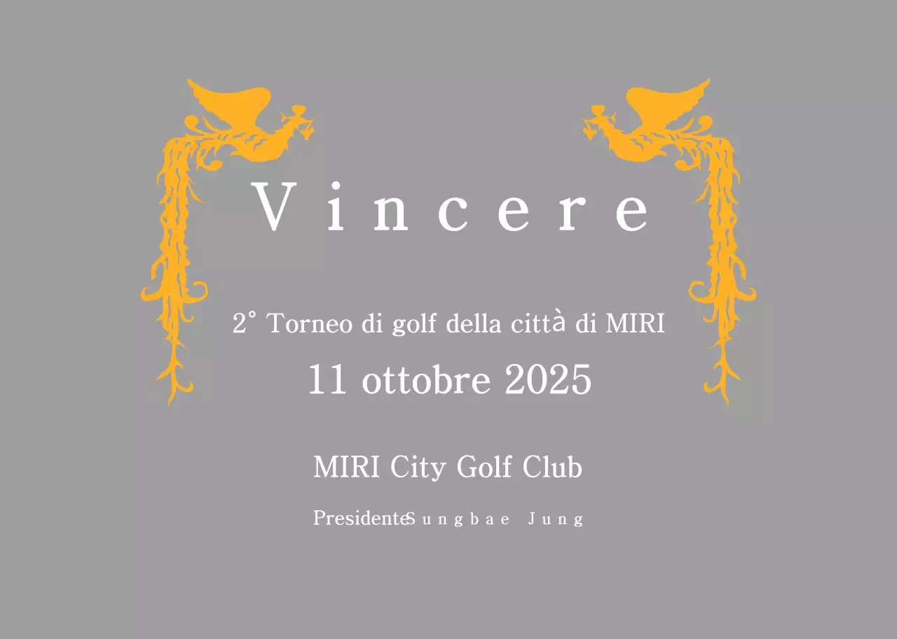 Classico trofeo da torneo di golf con decorazione a fenice colorata