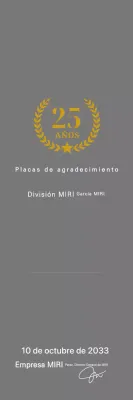 Placa de agradecimiento sencilla