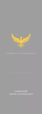 Classico trofeo da torneo di golf con decorazione a fenice colorata