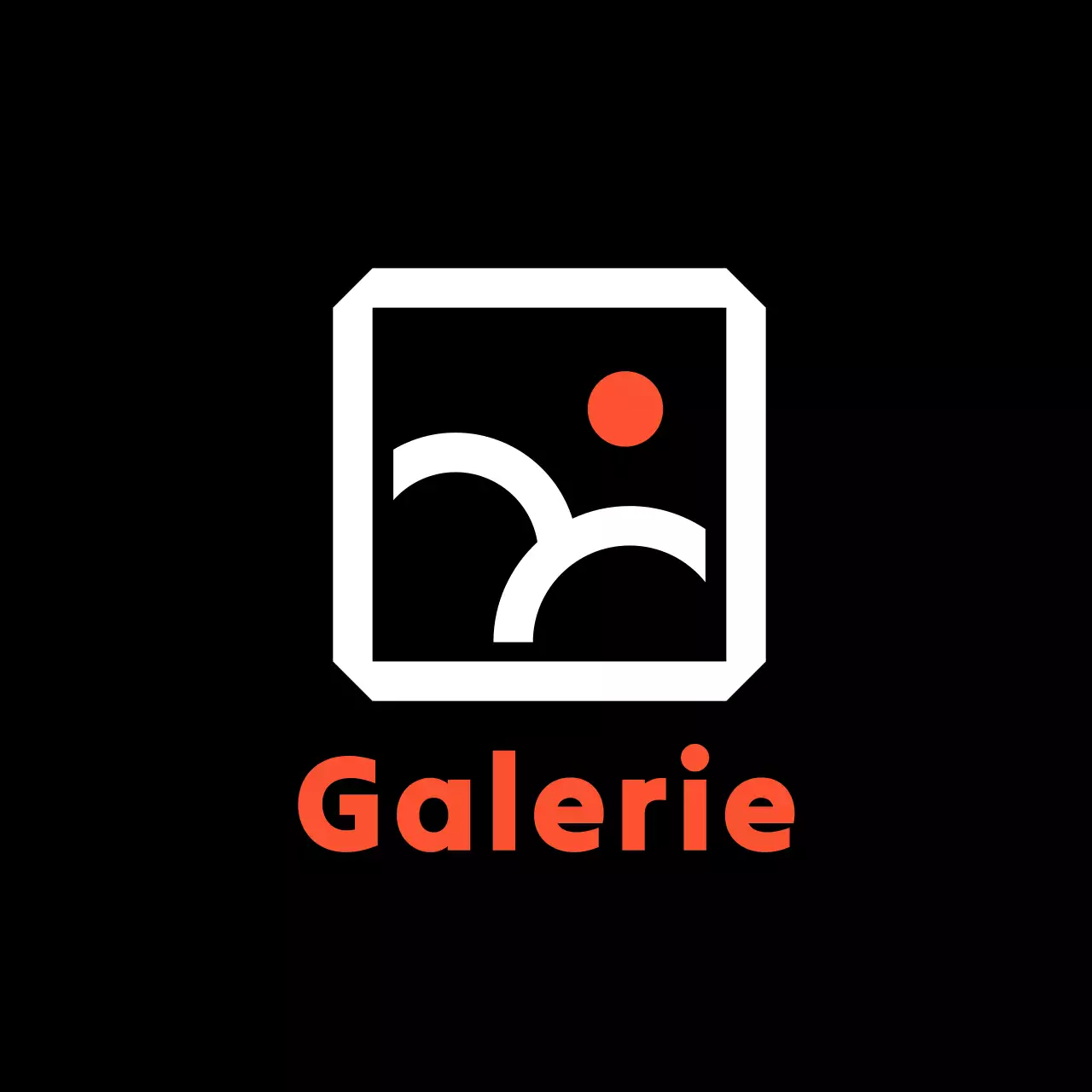 Schwarz Einfacher Galerieführer