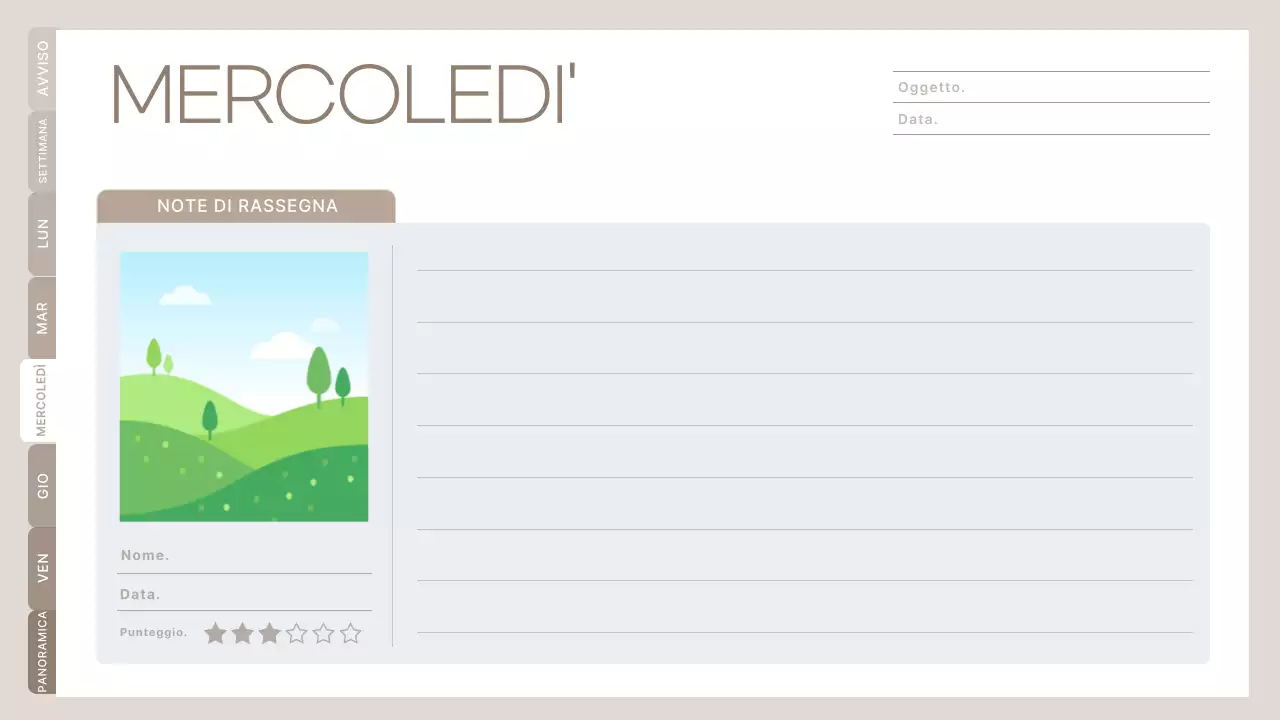 agenda di classe minimalista beige