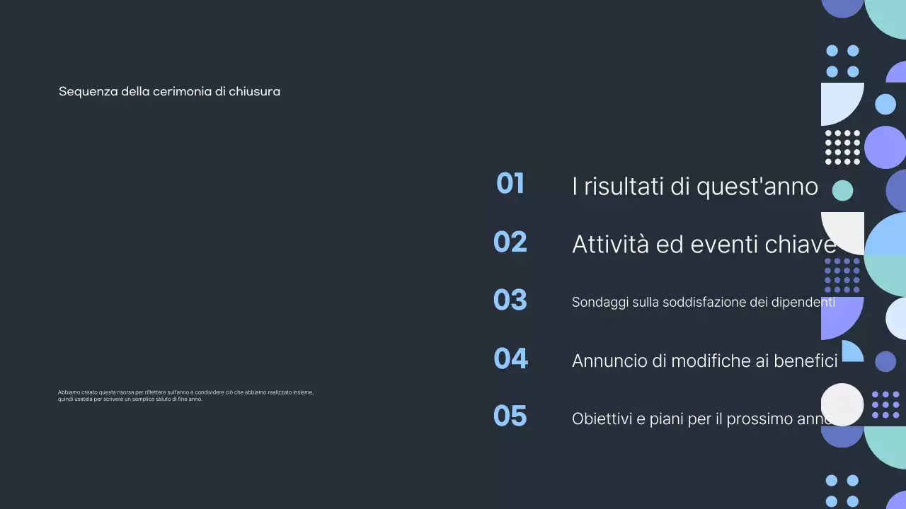 Festeggiare la fine dell'anno in blu moderno