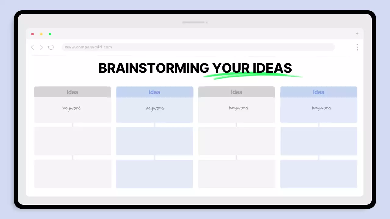 블루 모던 브레인스토밍 가이드 프레젠테이션