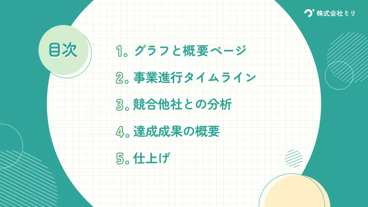 緑 シンプル 年次報告書 ドキュメント プレゼンテーション