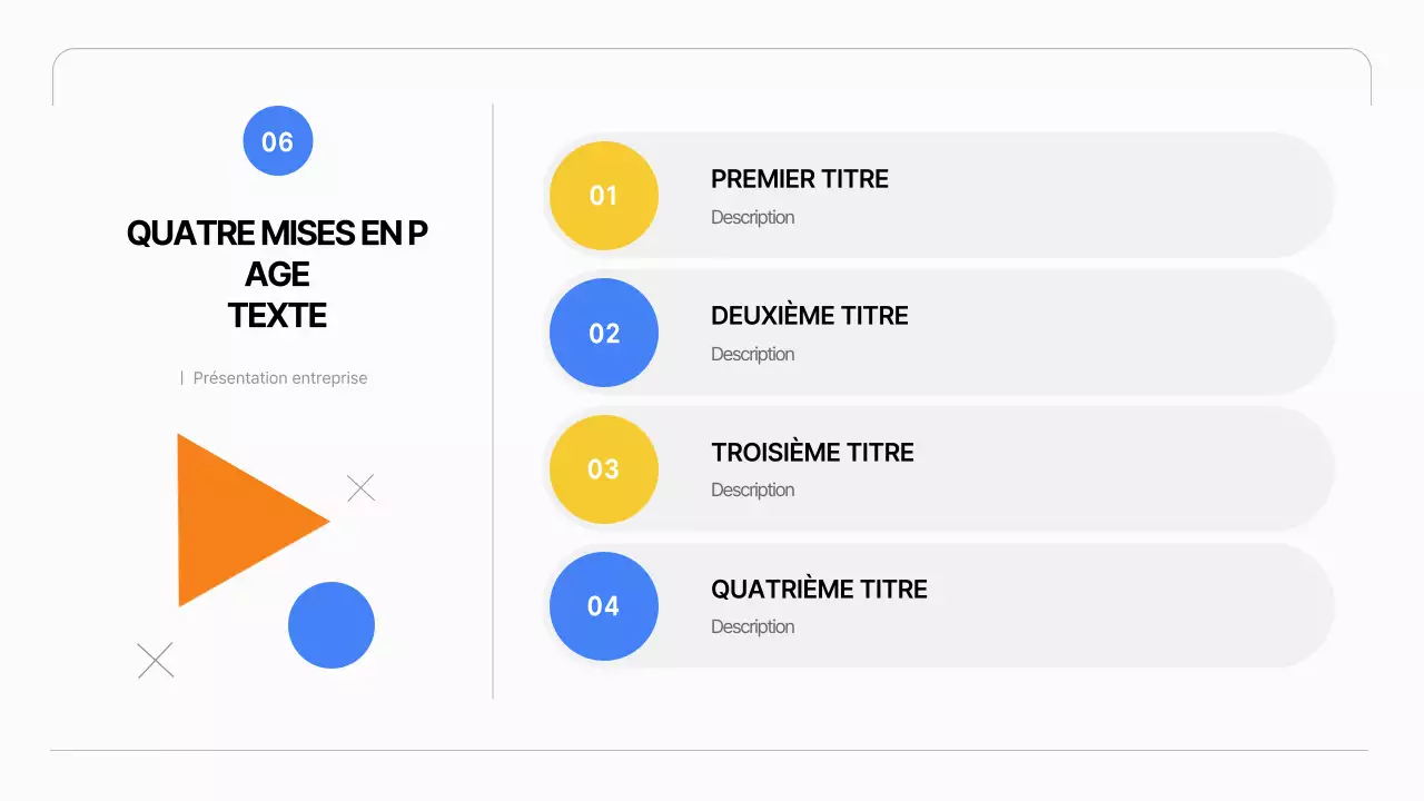 Un plan d'affaires simple en blanc