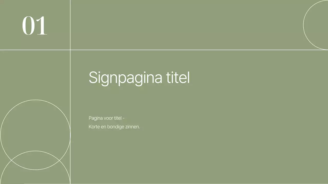 Khaki eenvoudige presentatiedocumentatie