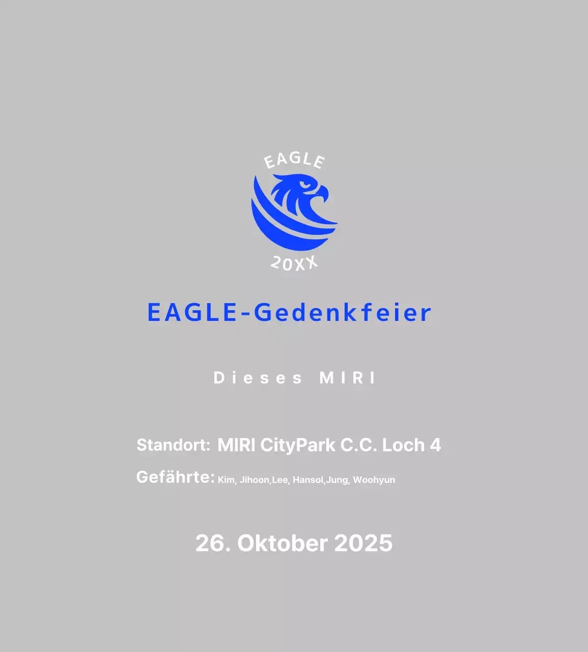 Blaue Basic-Golf-Gedenkmünze