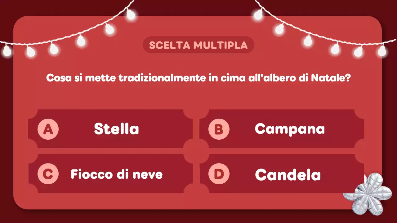 layout del quiz natalizio rosso di tendenza