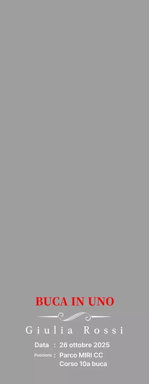 Classica targa da golf con l'illustrazione di un golfista che gioca a golf