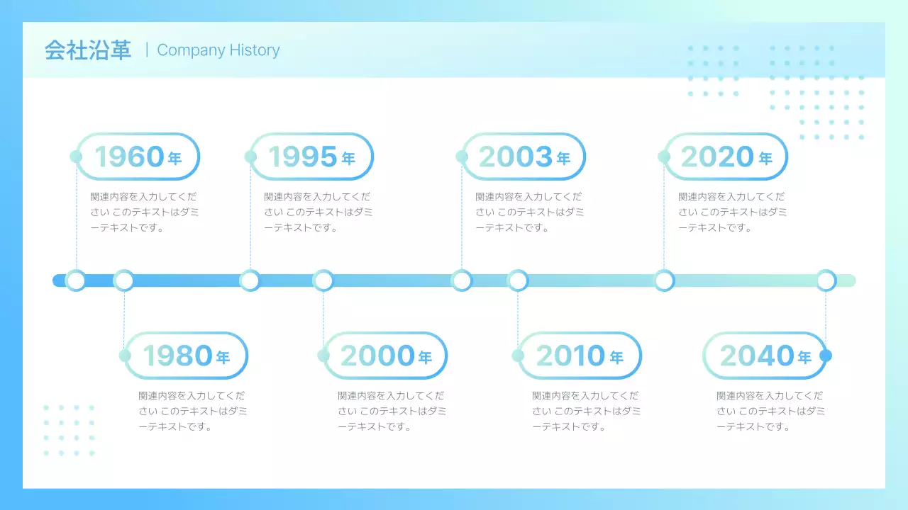 青 シンプル 会社案内 プレゼンテーション