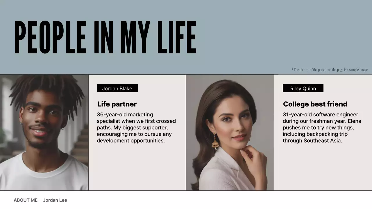 Grey Minimal Personal Introduction Presentation