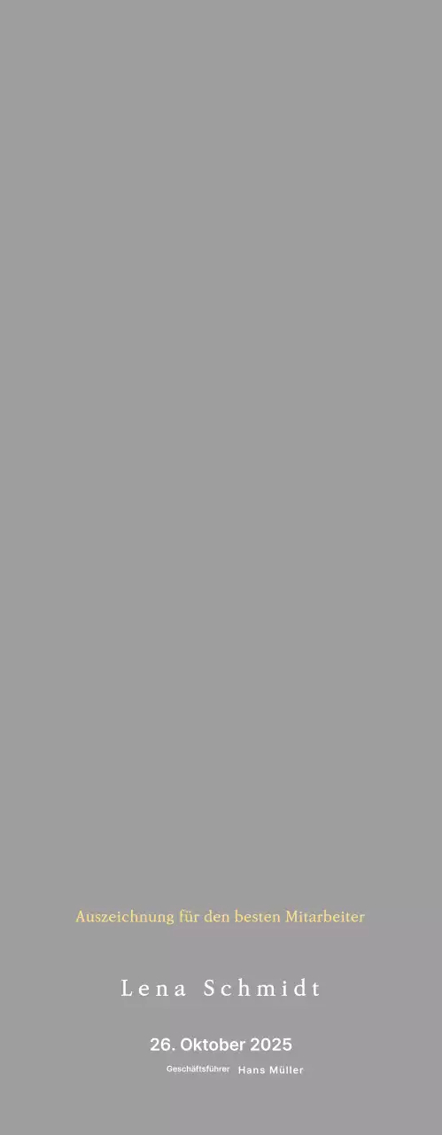 Gepflegte Listungstafel mit Lorbeeren