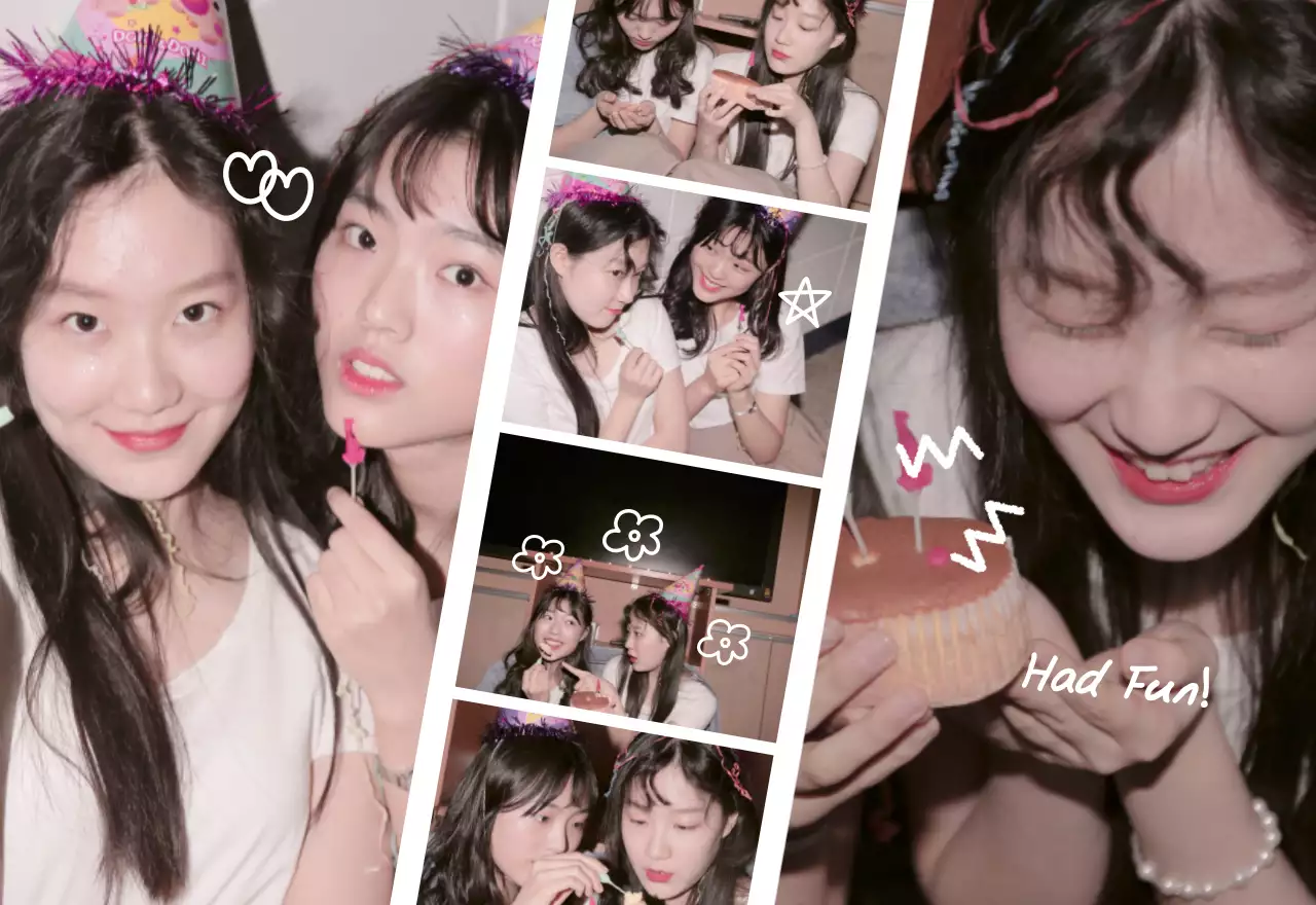 Kalender foto kenangan vintage dengan bingkai foto