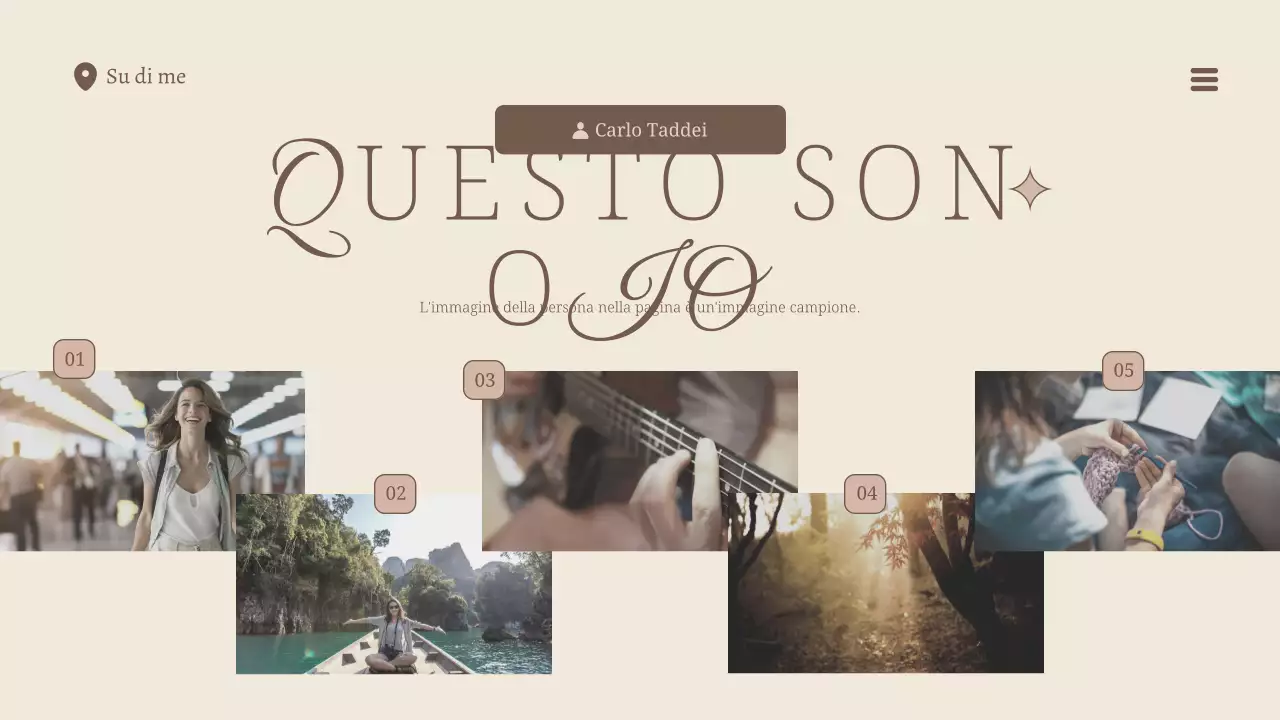 beige layout moderno del profilo