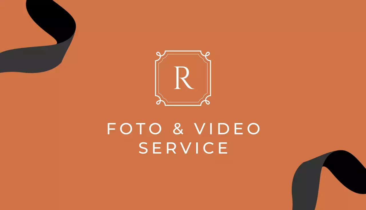 oranje minimalistisch visitekaartje