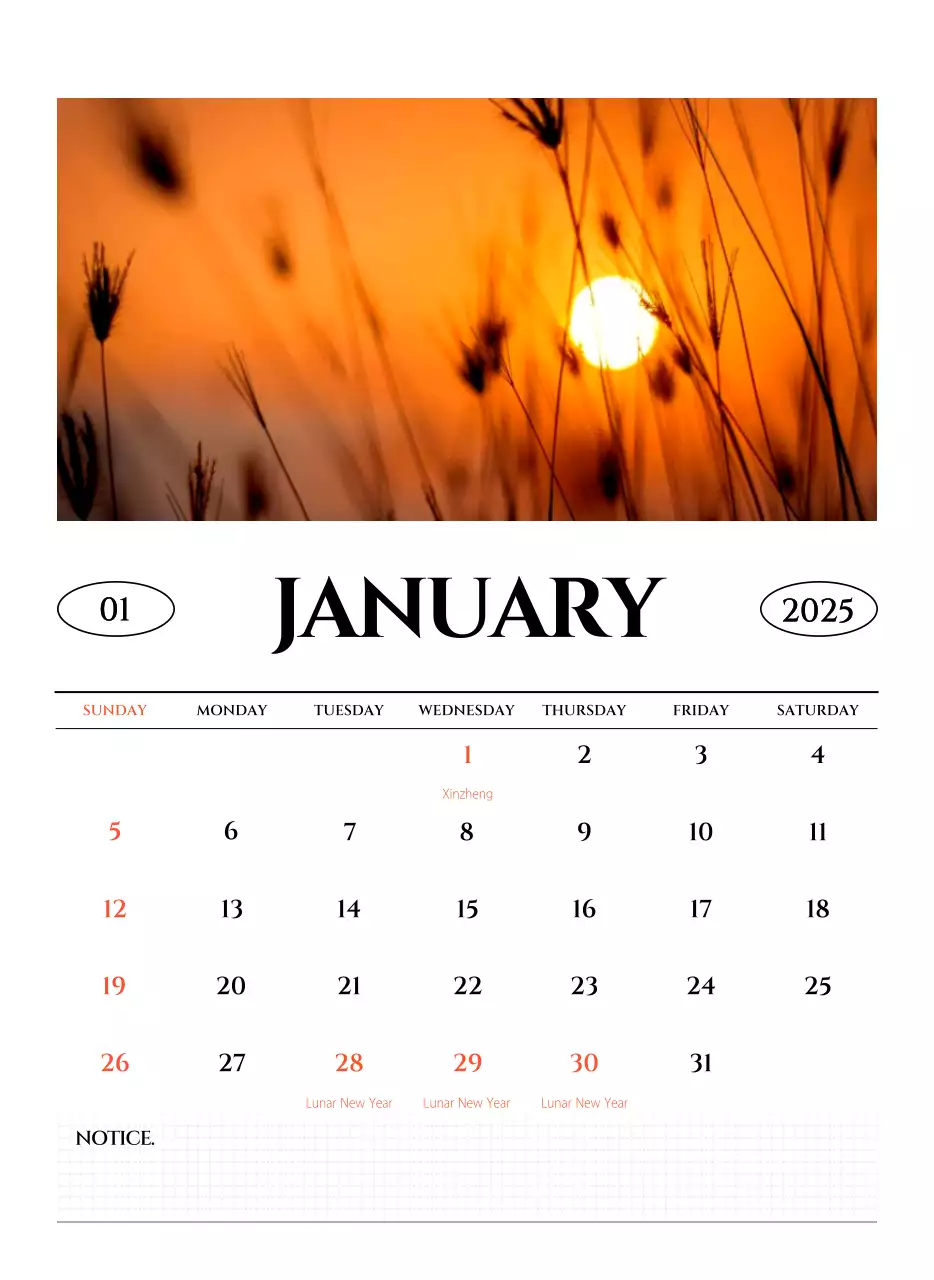 Kalender dinding bergaya sederhana dengan konsep fotografi perjalanan emosional hitam putih