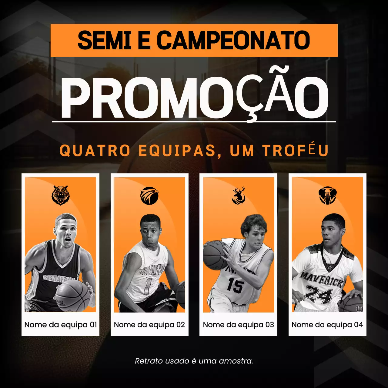Anúncio da semi-final e da final do Campeonato Orange Modern