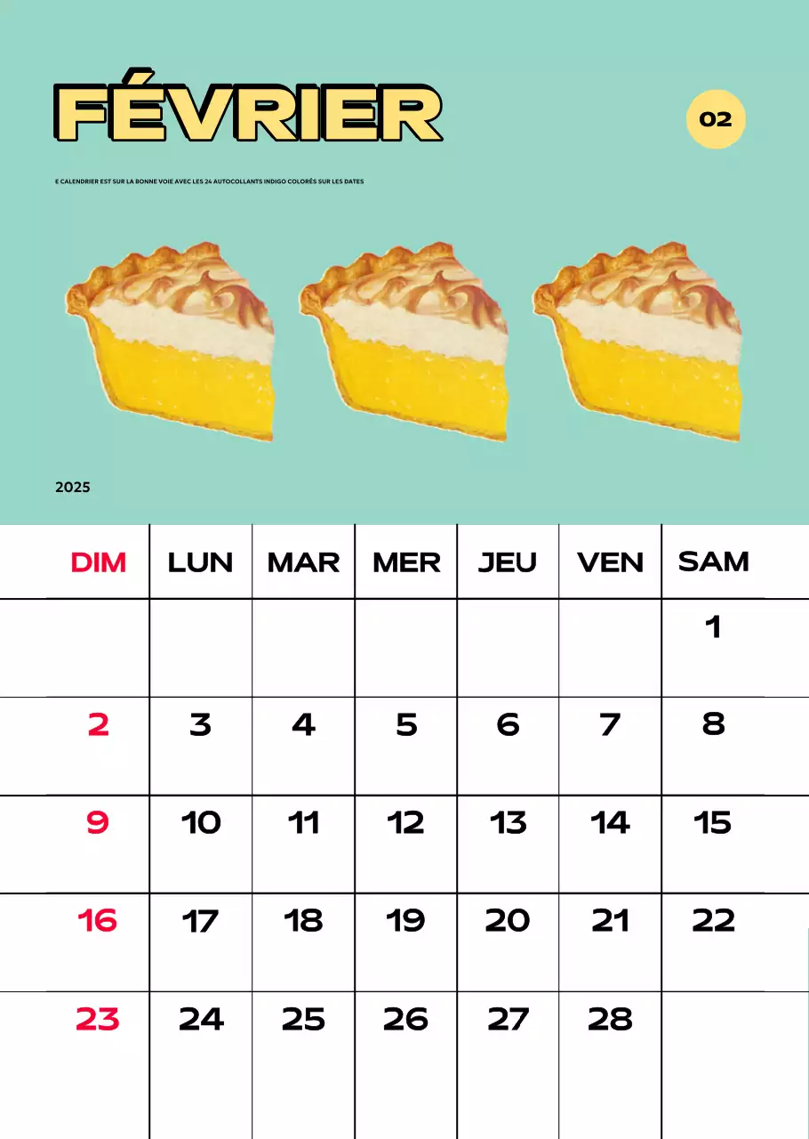 Calendriers colorés avec une variété d'illustrations rétro