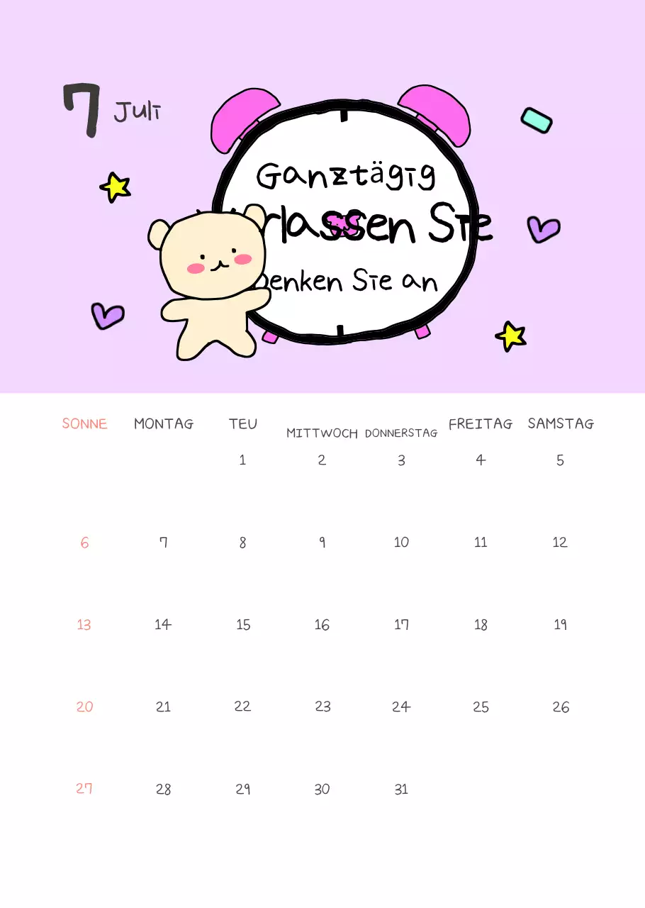 Gelber einfacher Büroangestellter Quetschkalender