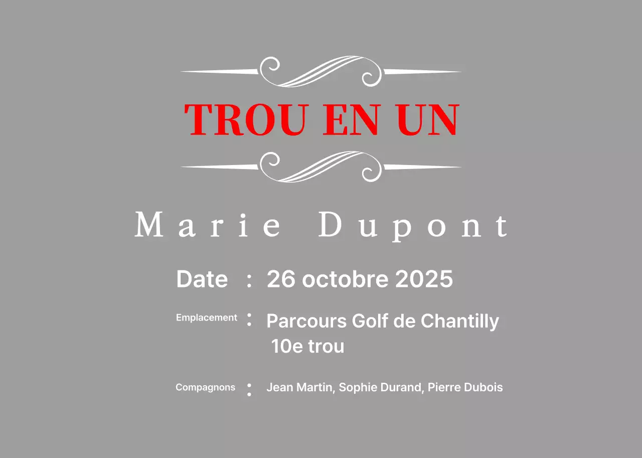 Célébration du golf classique