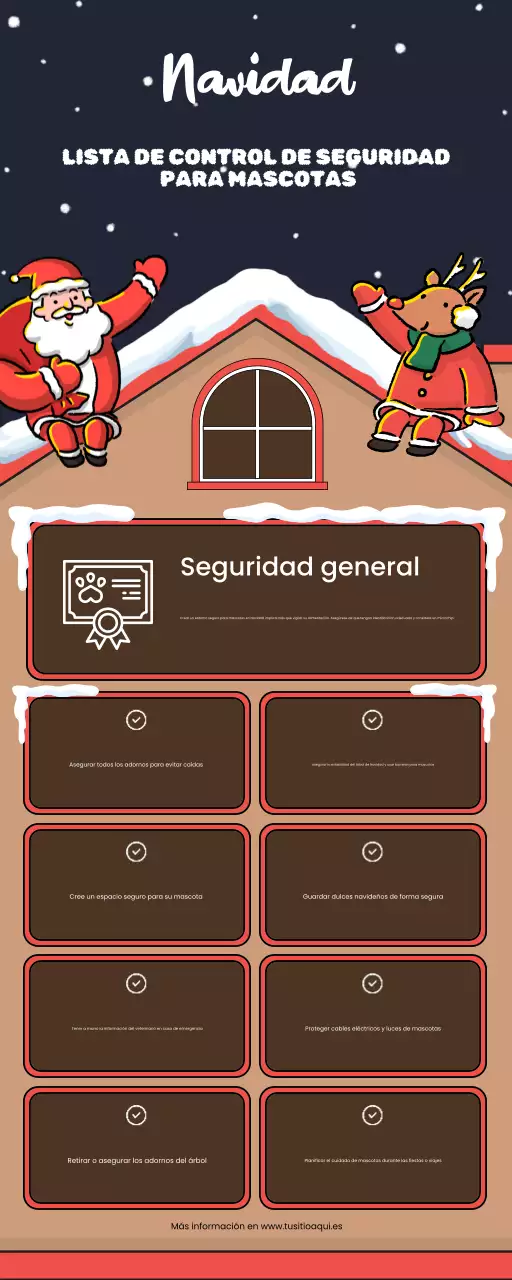 lista de control de la mascota marrón festiva