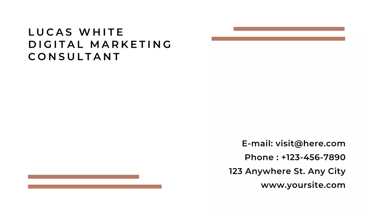 White Minimal Business Card