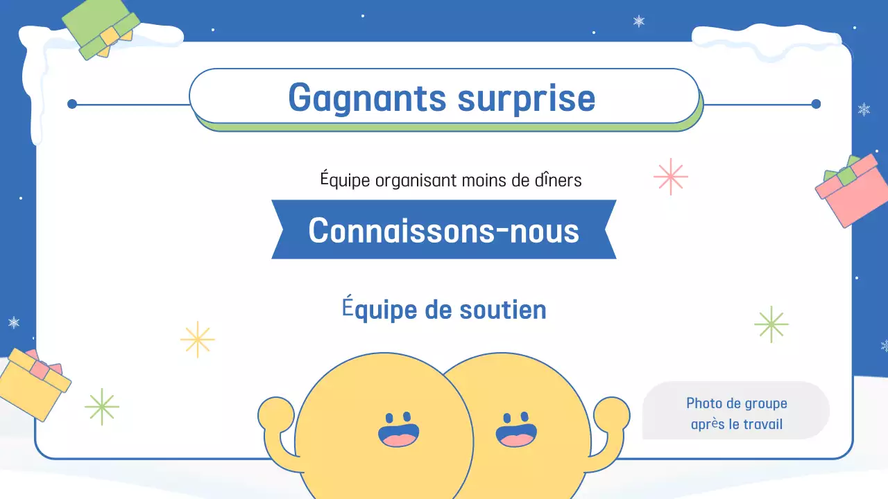 Annonce d'un événement de fin d'année en bleu et rose